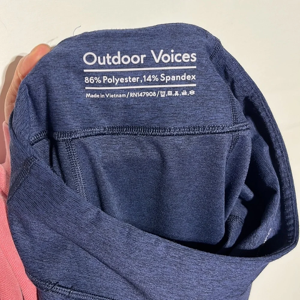 Outdoor Voices Navy 7/8 Warm Up Leggings Size Small - Picture 8 of 9